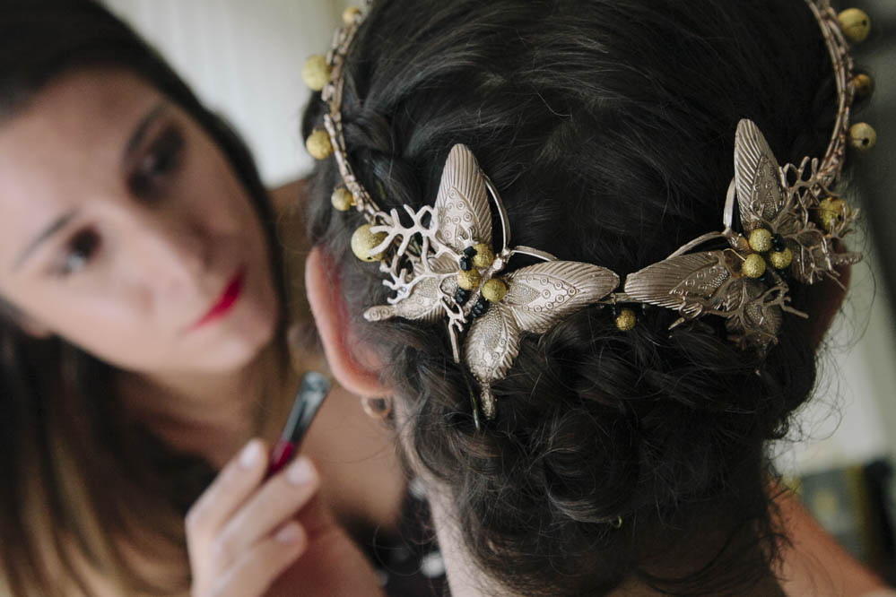 novia boda preparativos tocado