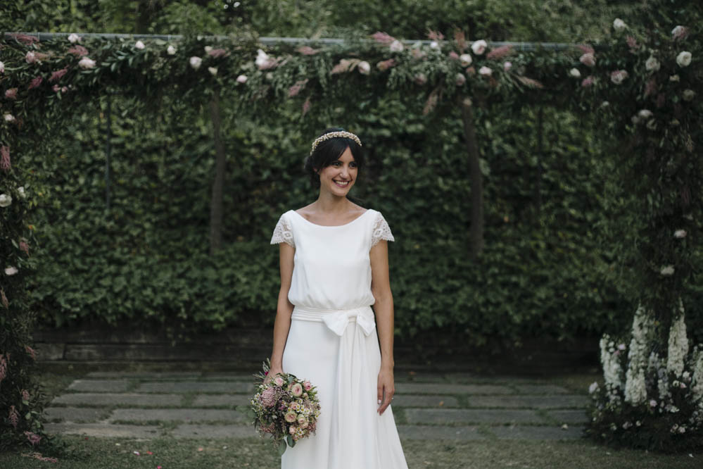 novia con vestido Pronovias