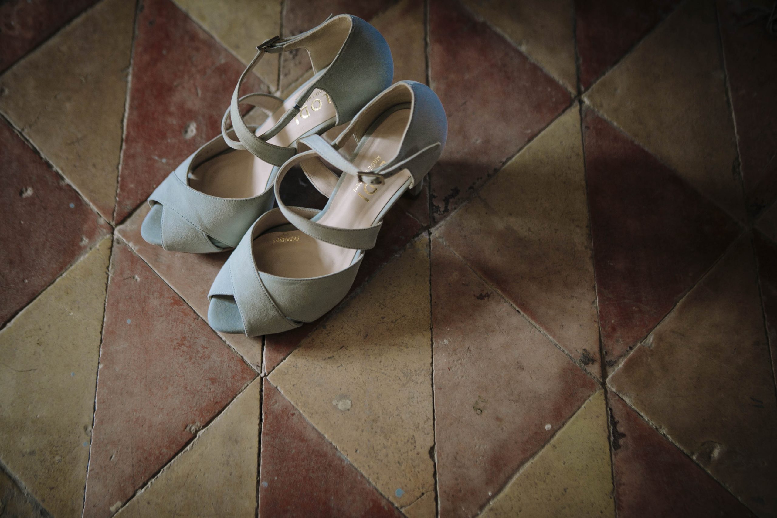 zapatos de novia azules