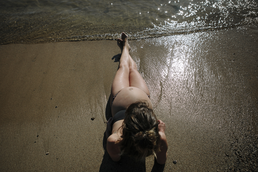 fotos de embarazada en la playa