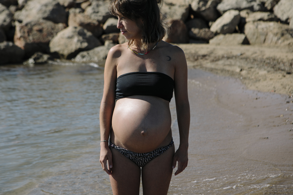 embarazada en el mar 2