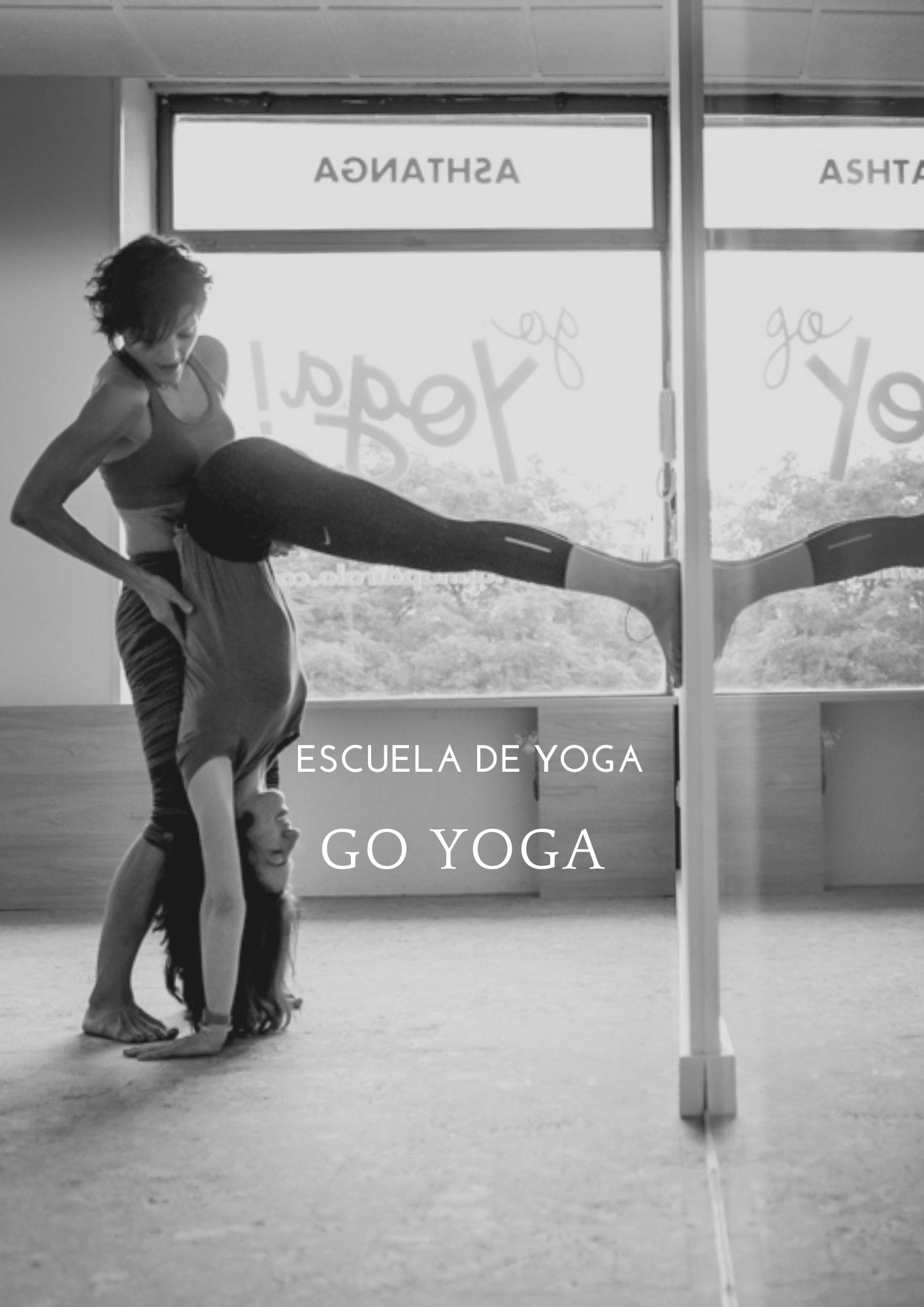 ajuste de yoga y texto